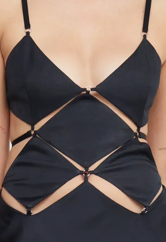 Bec & Bridge Diamond Days Strap Maxi Dress Black Size 6 photo 2