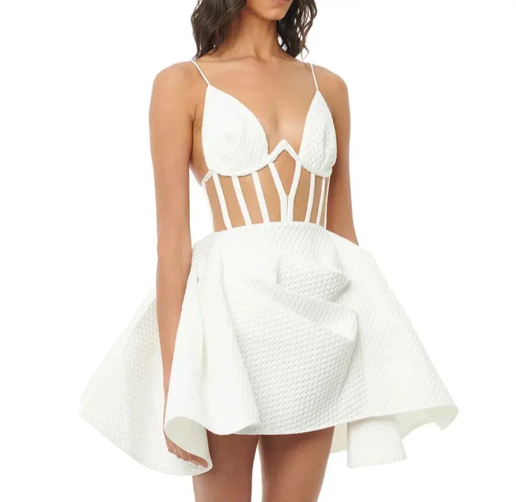 Eliya The Label Addison Dress White Size L/AU 12 photo 2