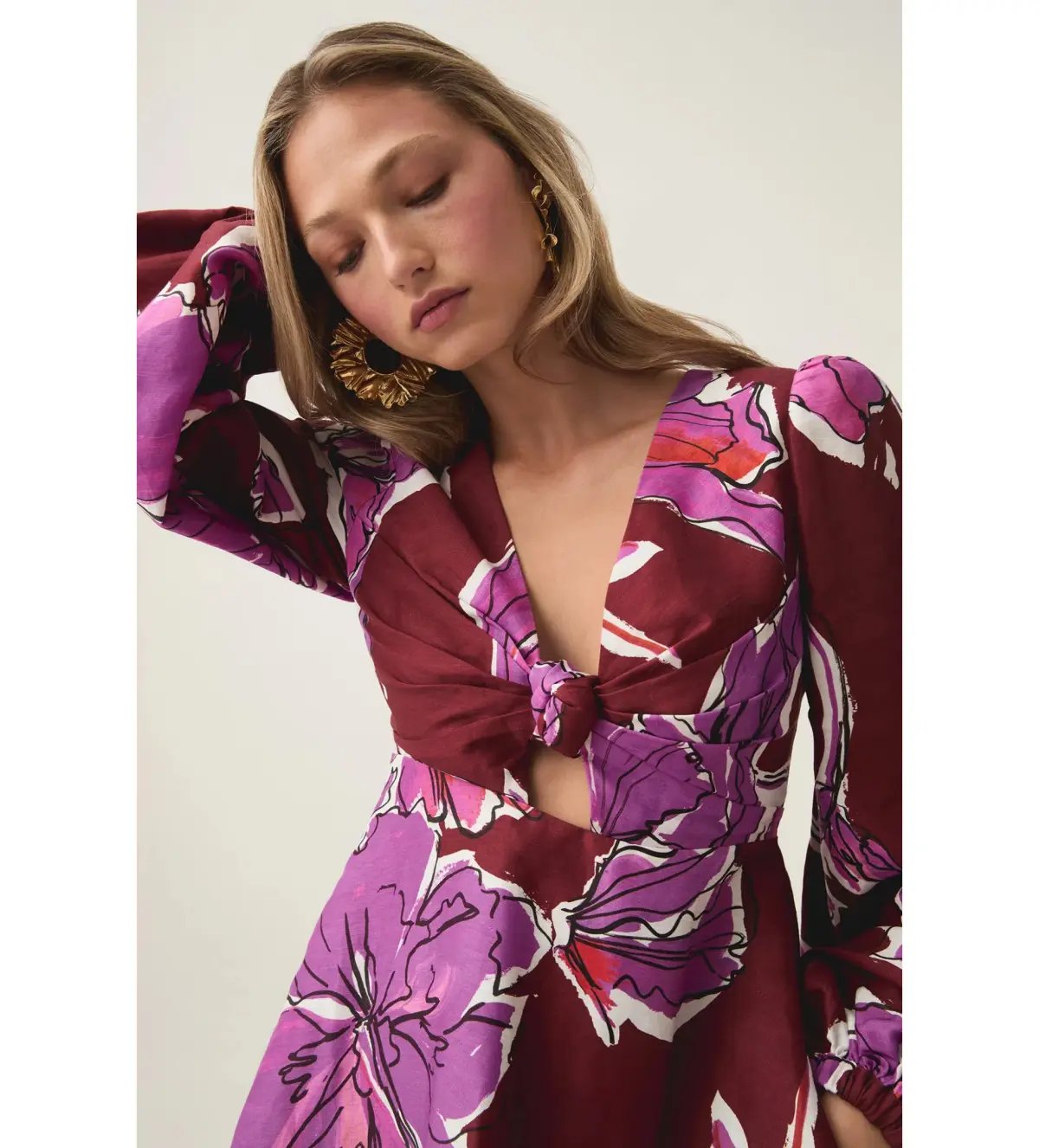 Aje Inflorescence Mini Dress in Bold Hibiscus Size AU 14 photo 3