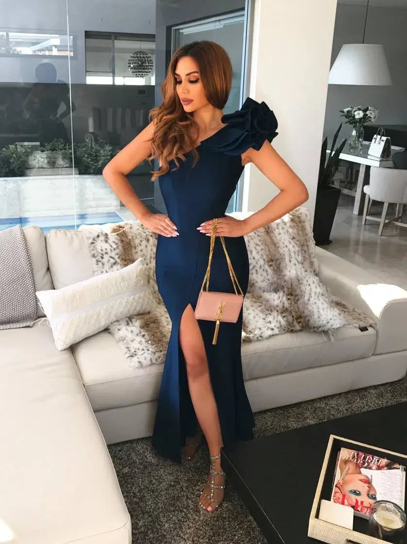 Sheike Monaco Maxi Dress Blue Size 16 photo 3