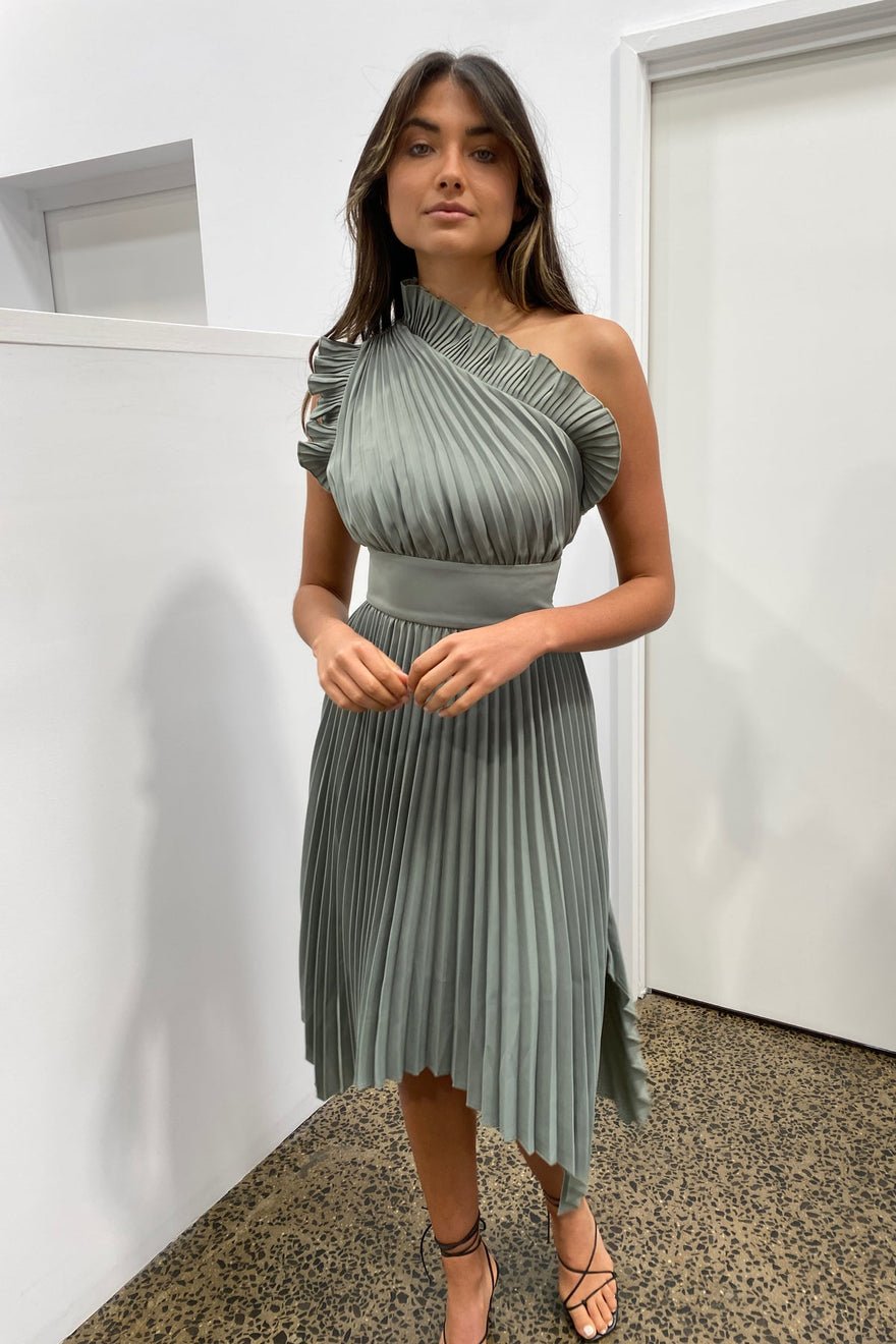 Mossman Lady Like midi dress - Sage photo 4