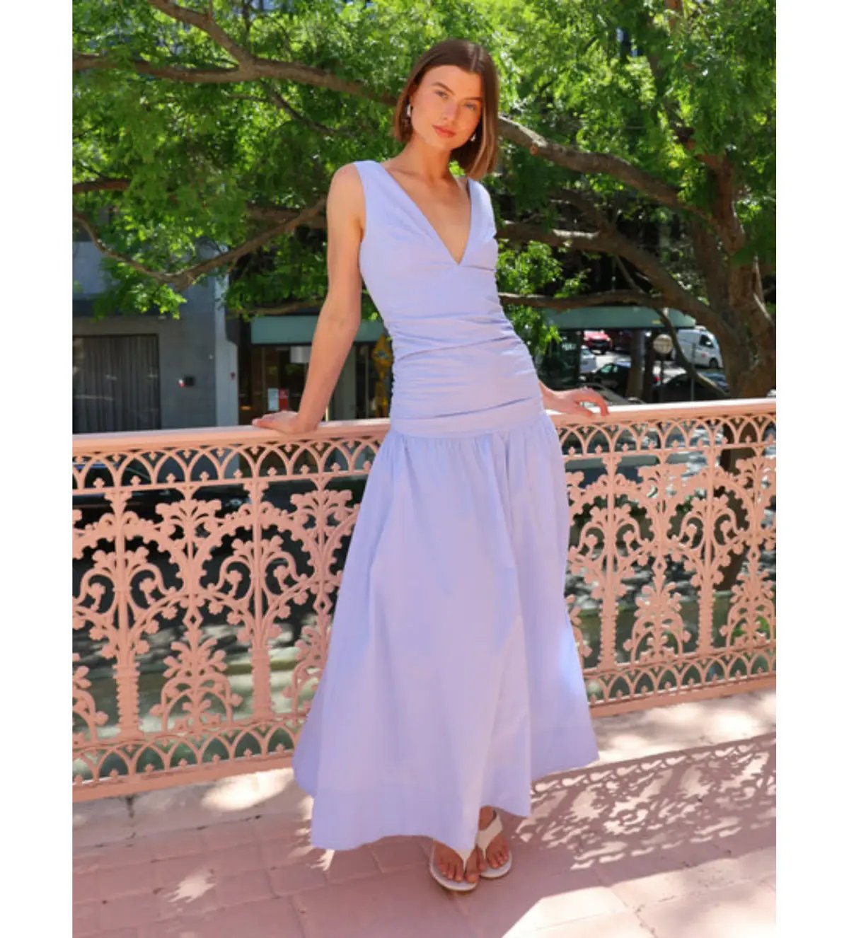 By Nicola Bowie Maxi Dress In Cornflower Blue Size AU 8 photo 2
