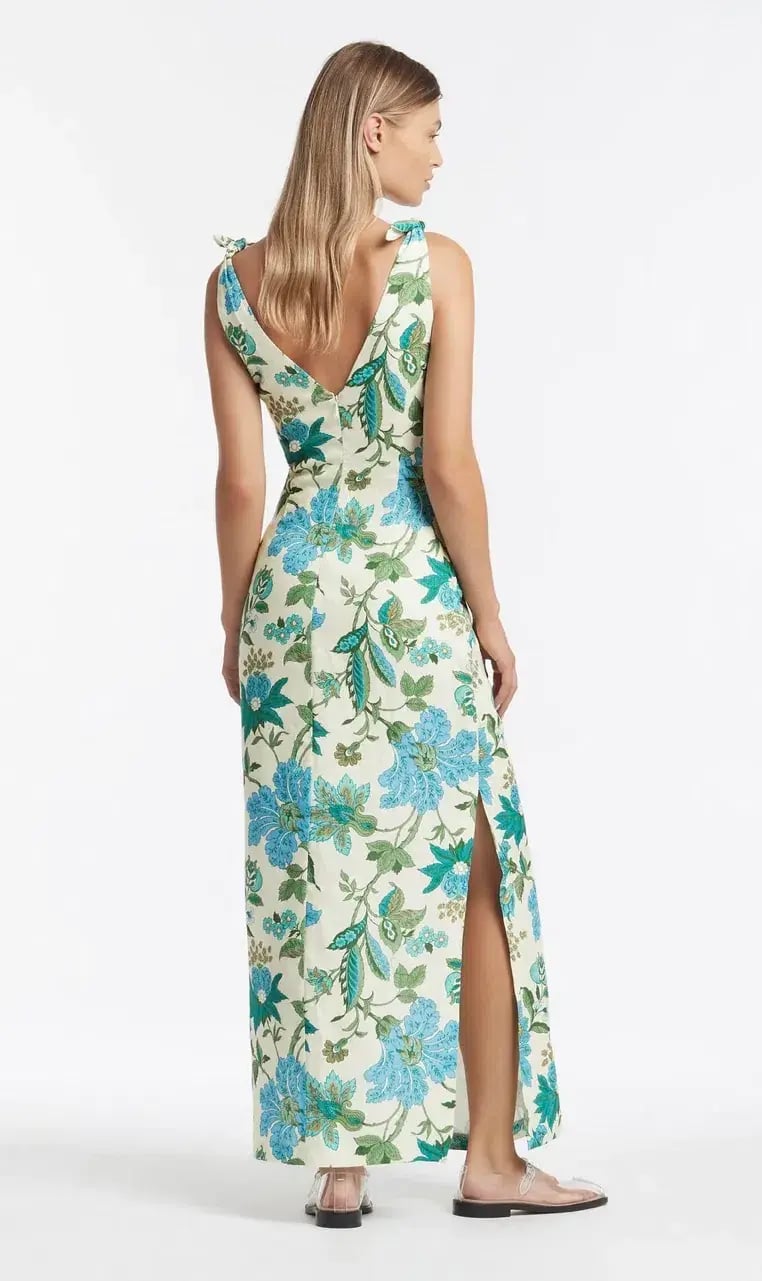 Sir Alexandre Tie Midi Dress Floral Size 8 photo 2