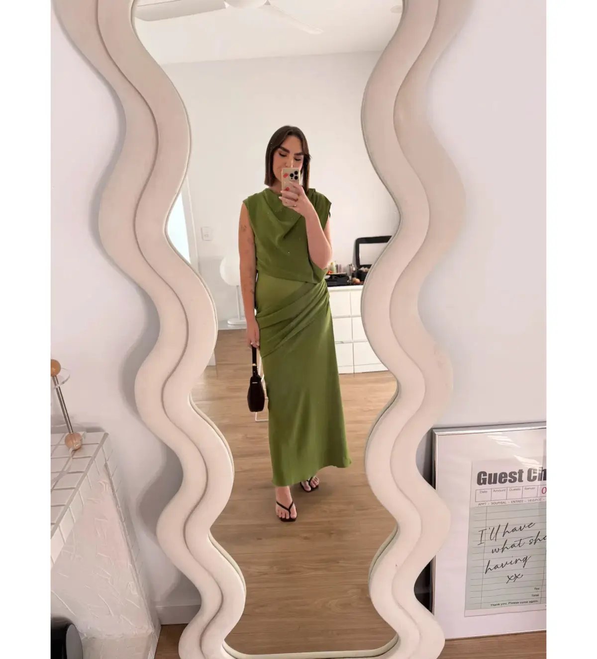 Acler Woodline Maxi Dress Fern Green Size AU 10 photo 3