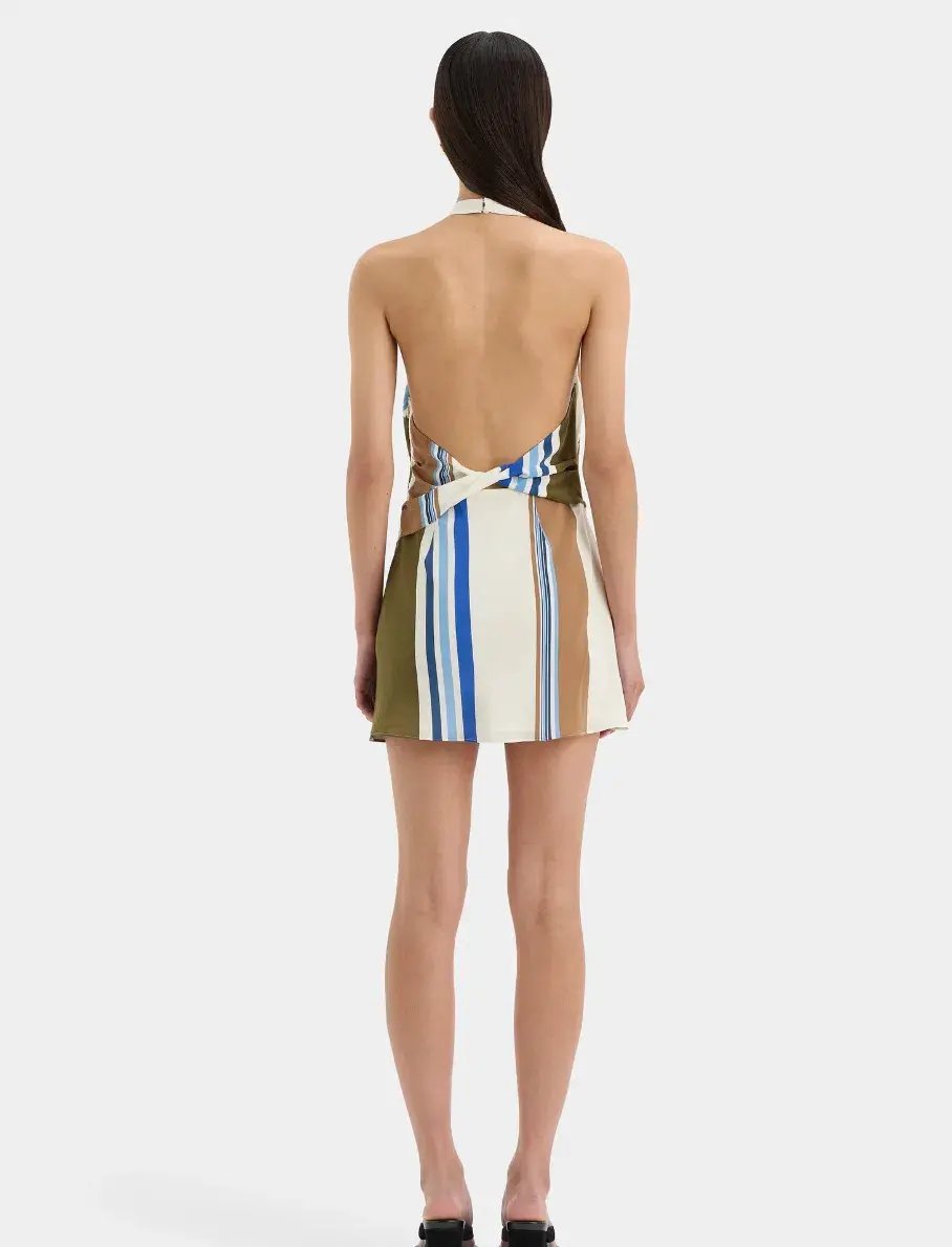 SIR The Label Thistle Halter Mini Dress Multi Size AU 8 photo 2