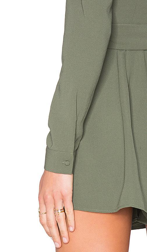 The Fifth Label Above & Beyond Long Sleeve Playsuit Khaki Size 6 photo 4