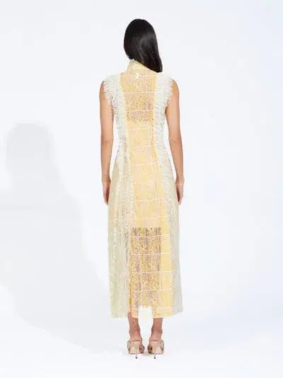 Alice McCall Oh! You Pretty Thing Midi Dress Yellow Size 6 photo 3