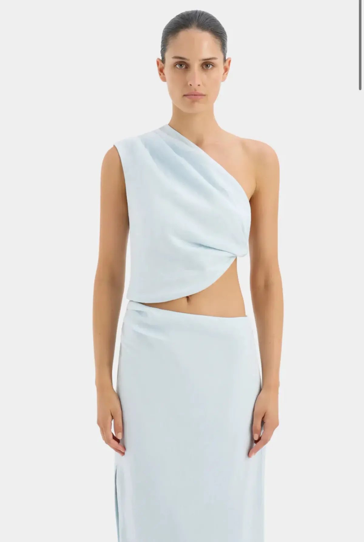 Sir The Label Iris Knot Top & Iris Skirt Set Blue Size 8 photo 3