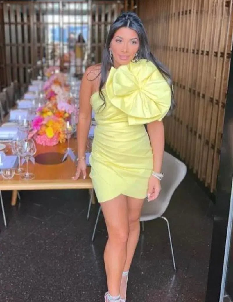 Rachel Gilbert Evana Mini Dress Yellow Size 4/AU 14 photo 4