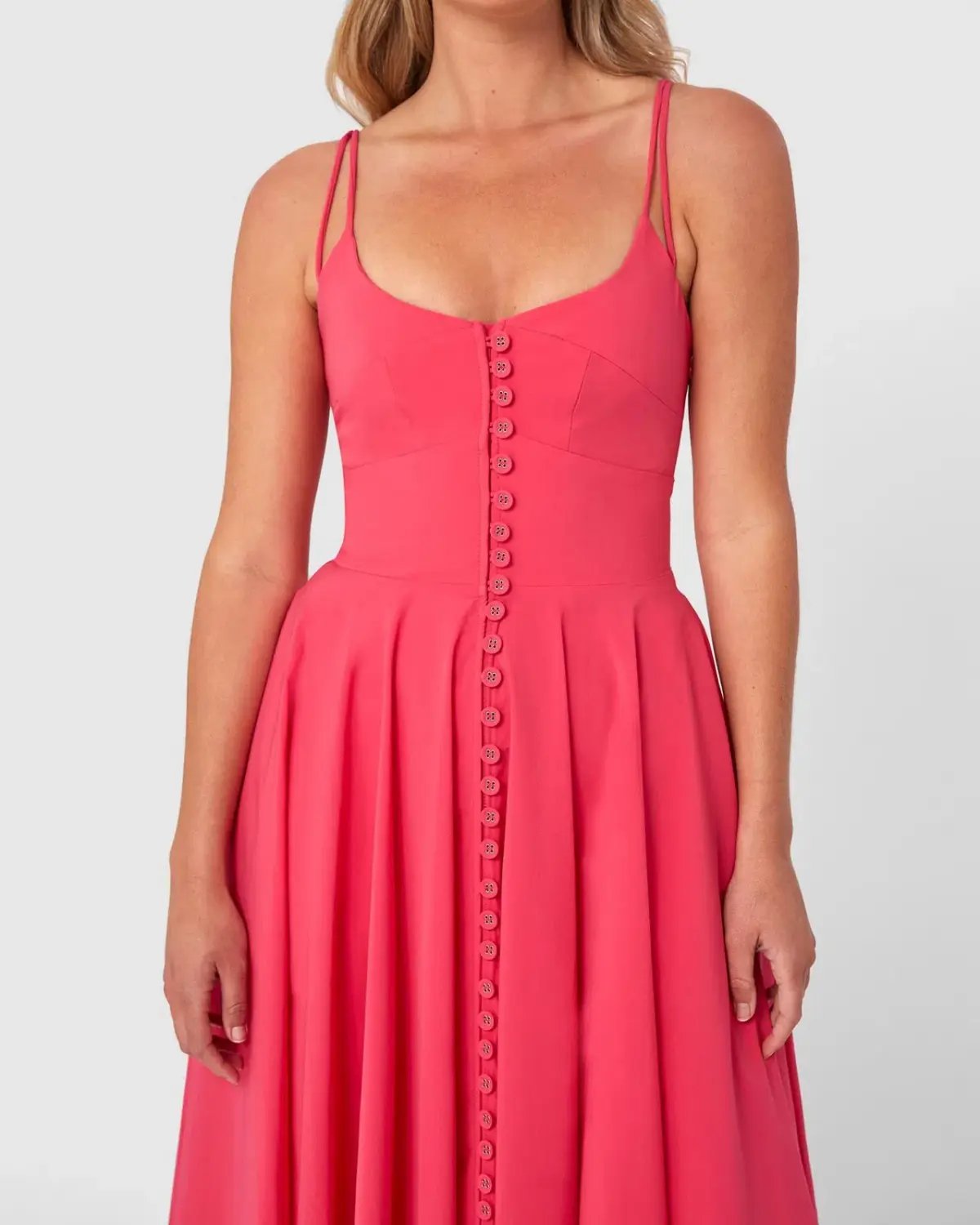 By Johnny Party Button Midi Dress Pink Size 10 photo 2