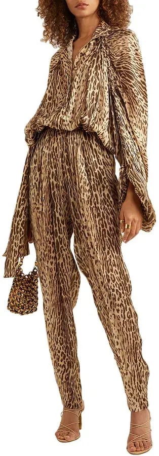 Zimmermann Espionage Tie Neck Leopard Jumpsuit Animal Print Size 0 / AU 8 photo 3