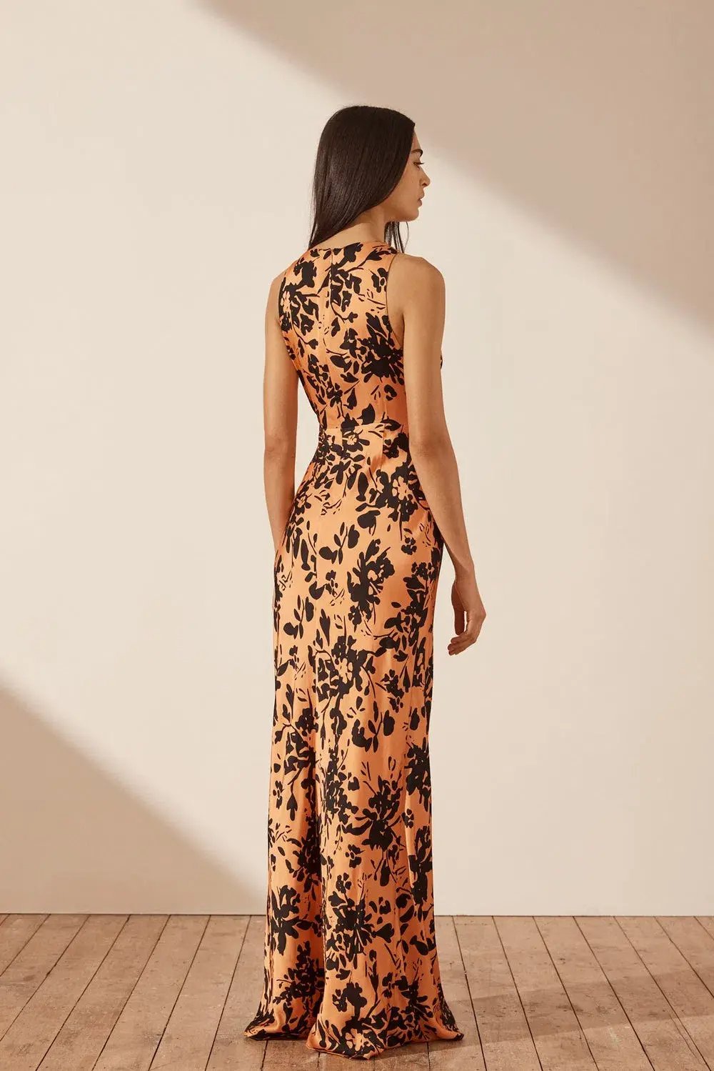 Shona Joy Solare Cut Out Front Maxi Dress Print Size 8 photo 2