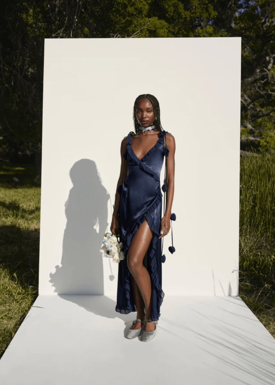 For Love and Lemons Akira Gown in Blue photo 2