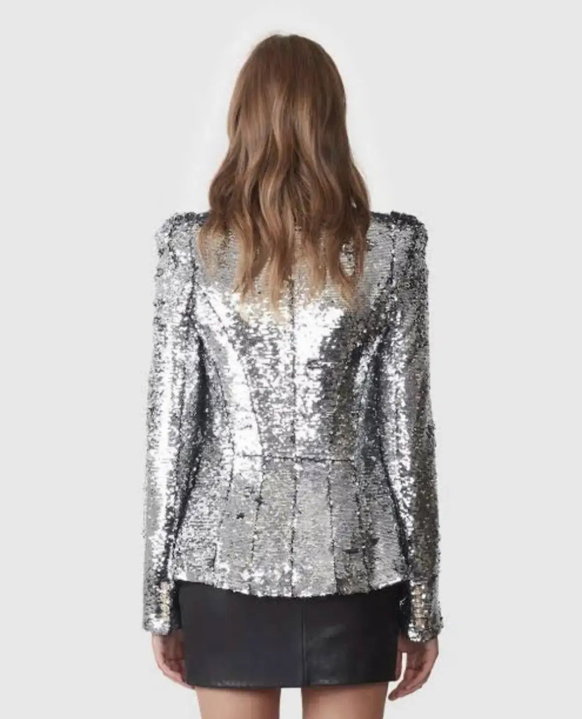 Torannce Shine Bright Jacket Silver Size 6 photo 2