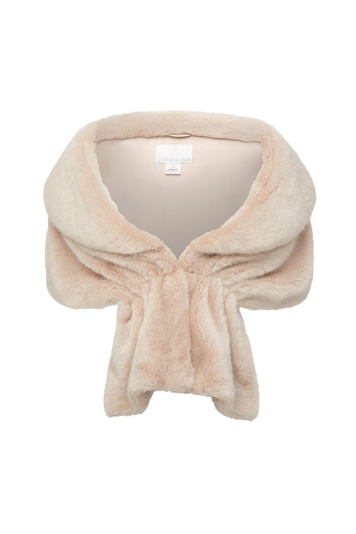 UNREAL FUR Champagne Wrap Fur Stole (Nude Pink) photo 6