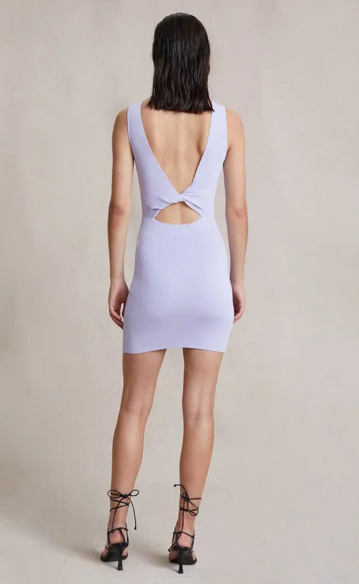 Bec and Bridge Sorbet Summer Knit Mini Dress in Lilac Purple Size 8 photo 3
