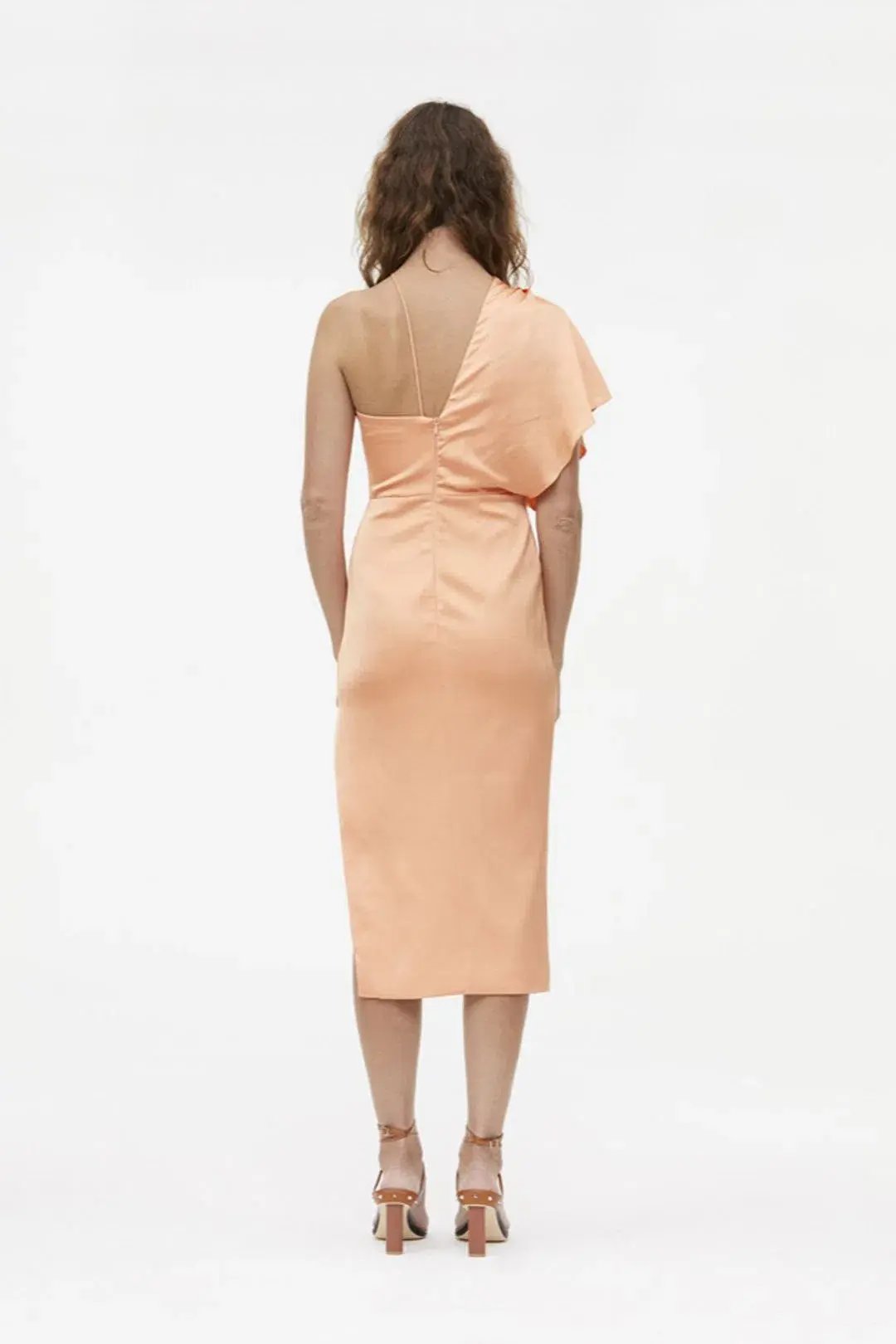 Manning Cartell Hi-Exposure Asymmetric Dress in Melon Size 8 photo 4