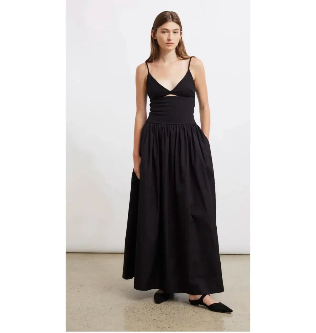 Esse Studios Tri Knit Cotton Dress Black Size AU 8 photo 2