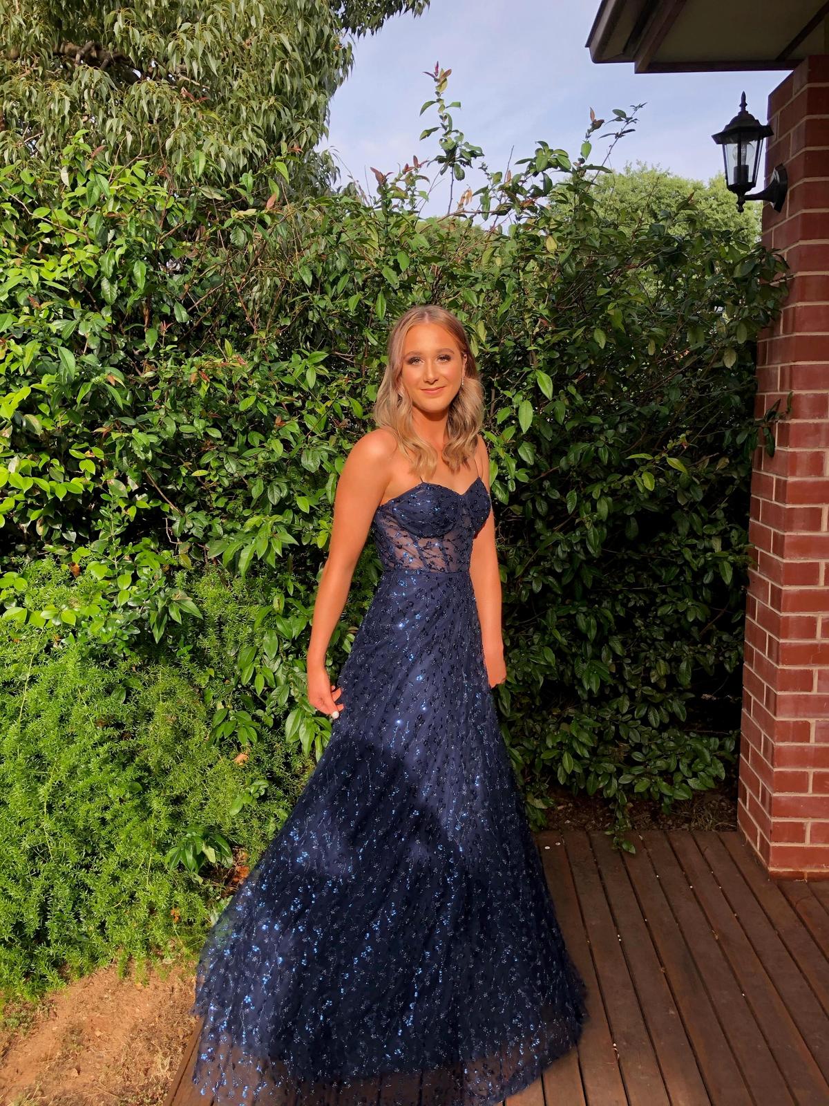 Jadore Kristie Gown Navy Size 8 photo 4