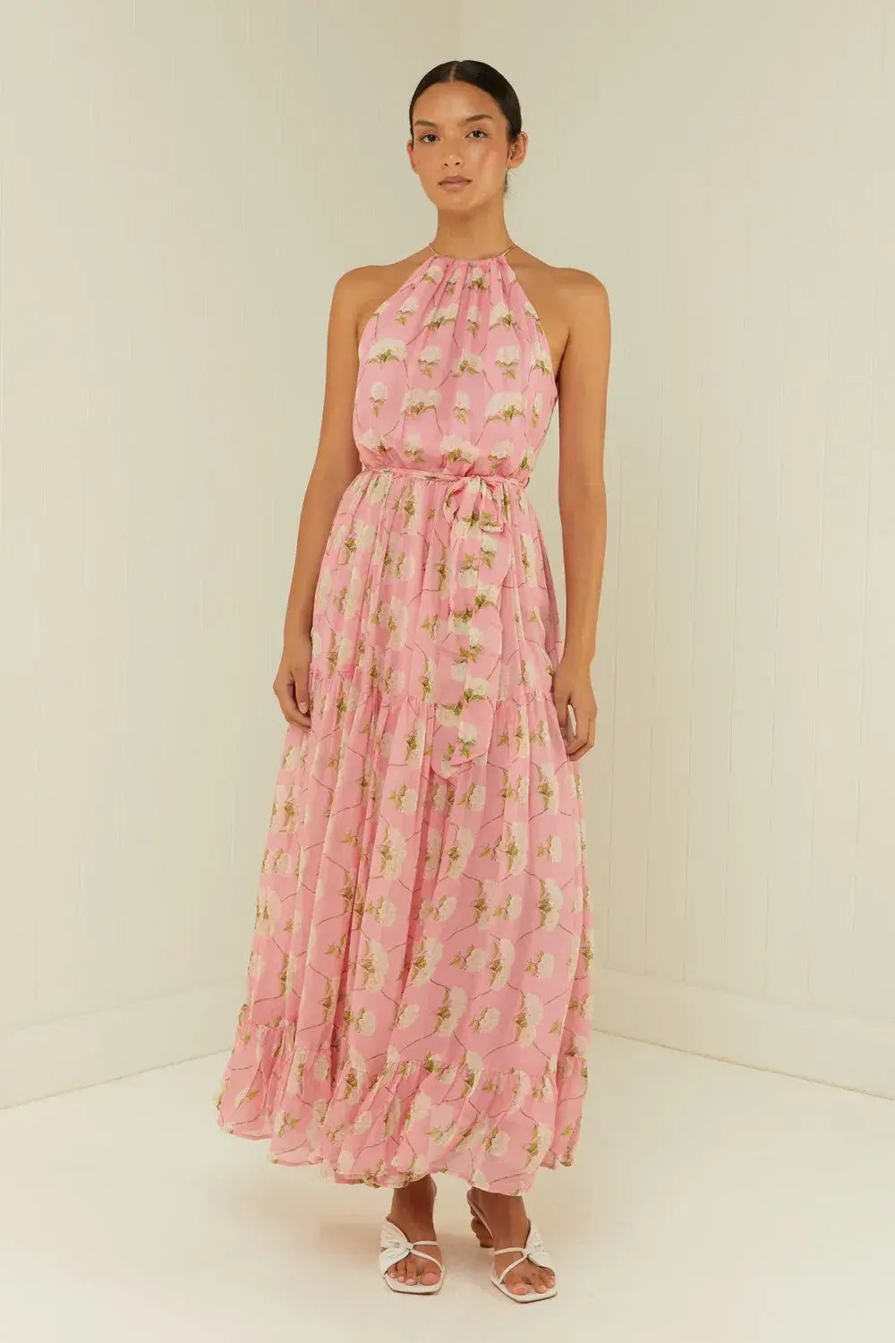 Palm Noosa Bluebell Dress in Pink Diamond Hydrangea Size 8 photo 2