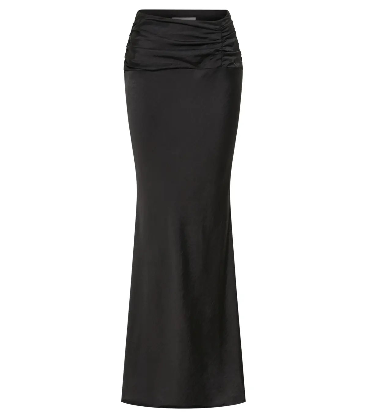 Meshki Khalani Ruched Strapless Satin Top and Skirt Set Black Size AU 8 photo 6