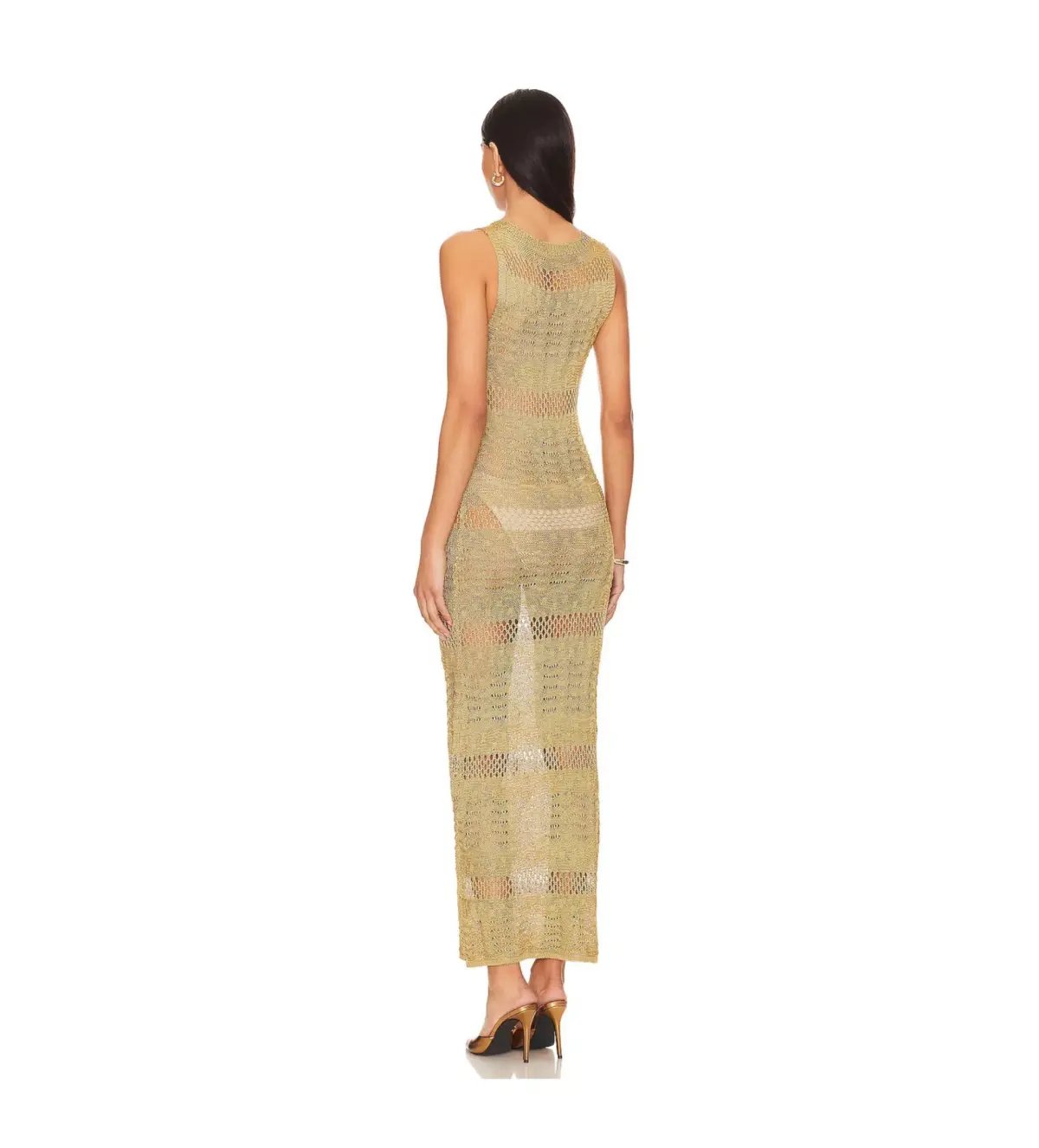 More To Come Sevyn Midi Dress Gold Size 8 photo 2