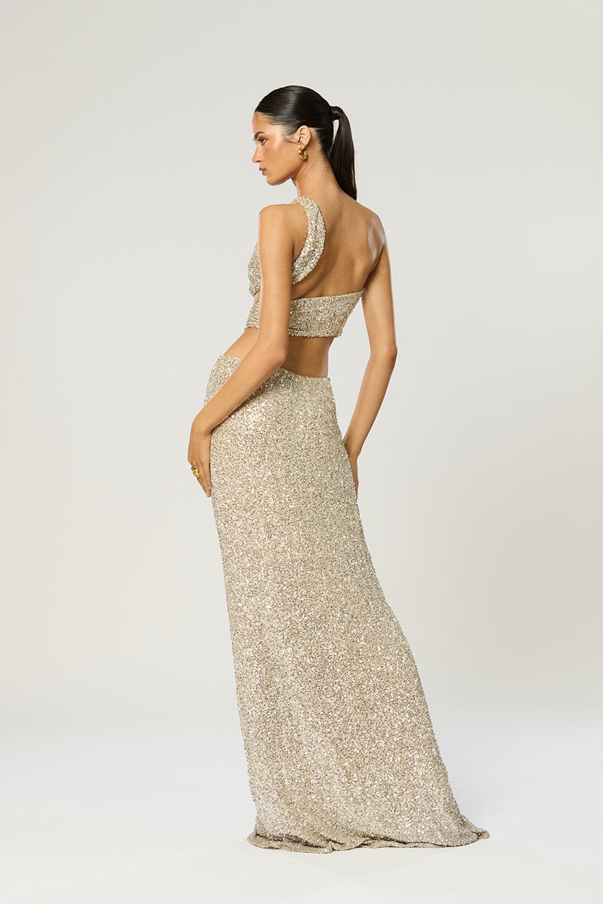 Winona Sterling Sash Dress - Silver photo 3