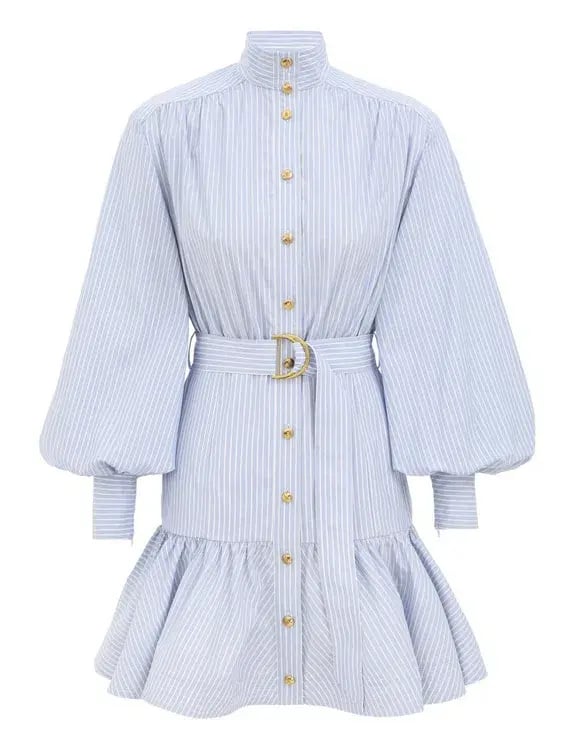 Zimmermann Stripe Utility Mini Dress Size 10 photo 2