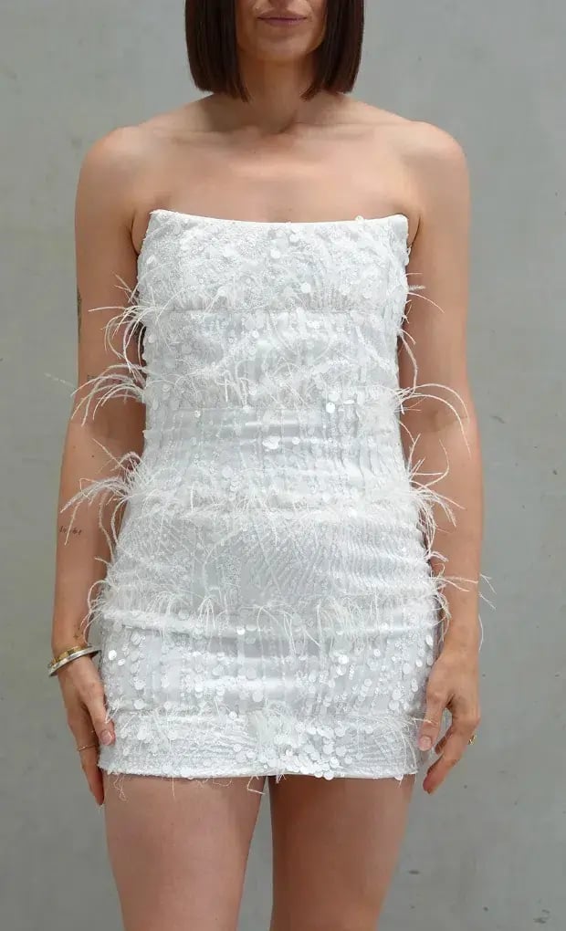 Eliya the Label Tiffany Mini Dress White Size 16 photo 2