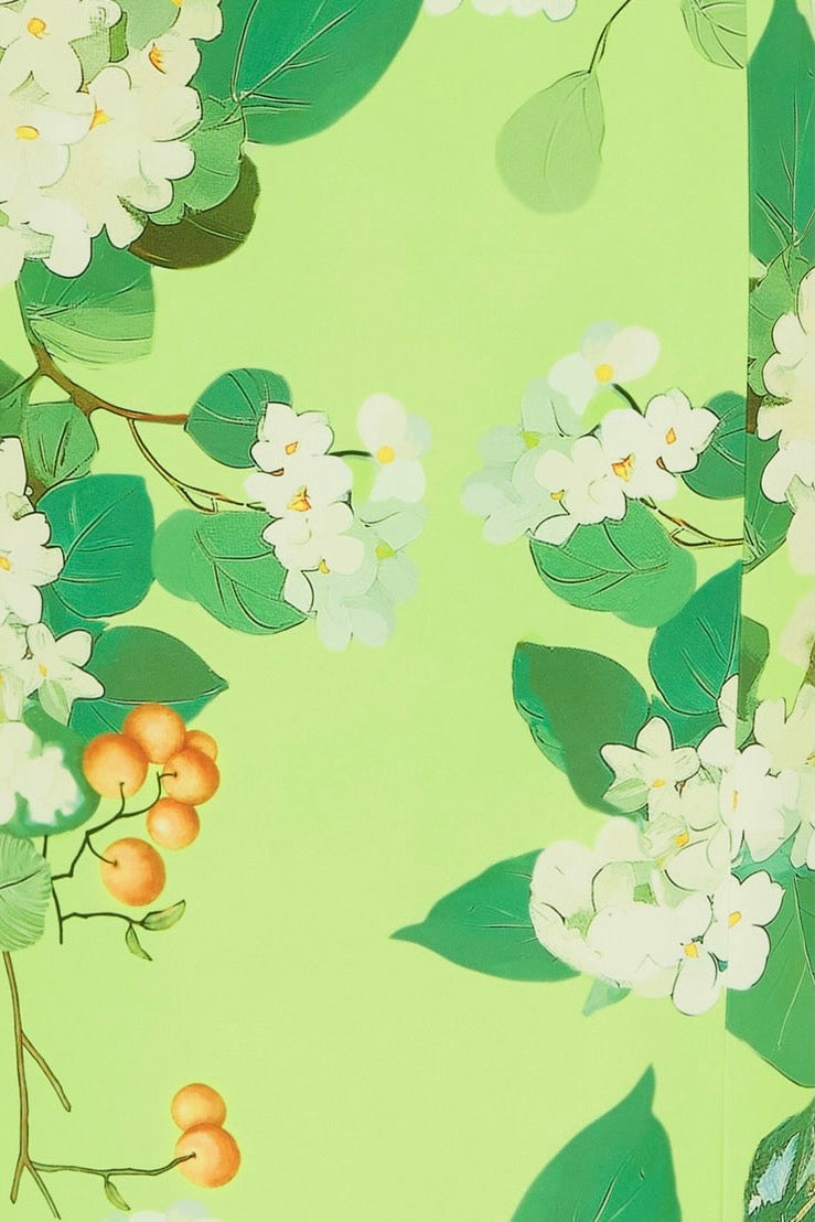 LEO LIN LUCINDA PRINTED MAXI DRESS - HYDRANGEA IN LIME photo 5