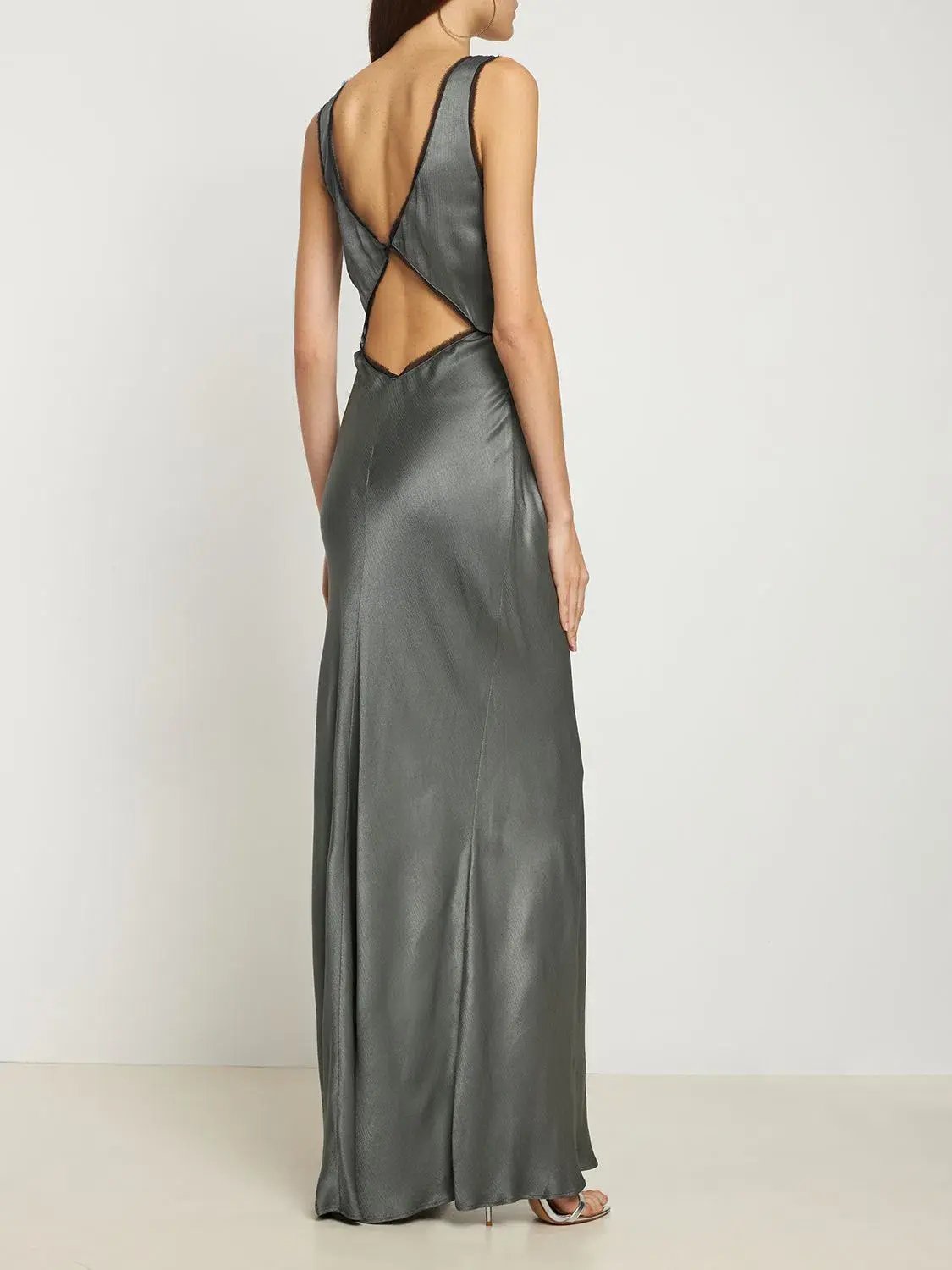 Bec & Bridge Celestial Keyhole Maxi Dress Gun Metal/Black Size AU 8 photo 2