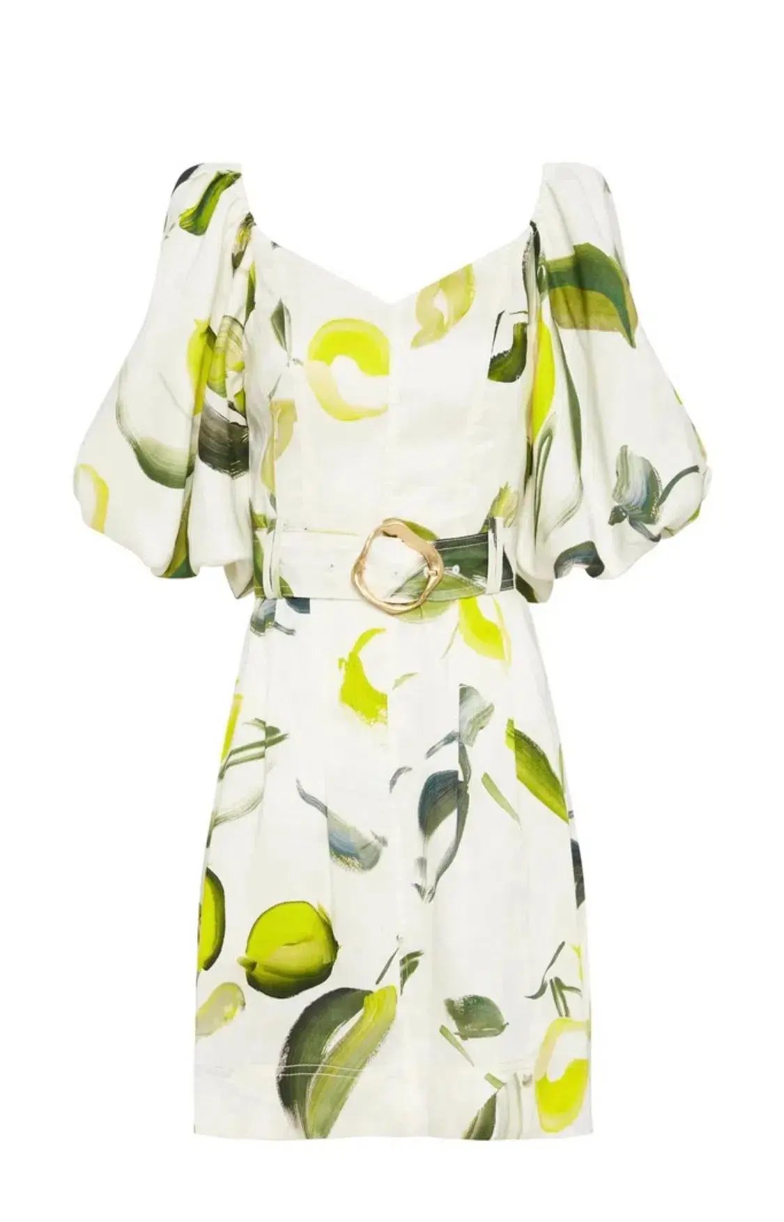 Aje Zest Mini Dress Tropical Lime Print Size 6 photo 4
