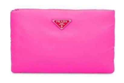 Prada Padded Clutch Neon Pink Medium photo 4