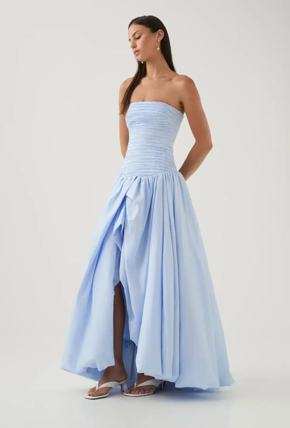 Aje Violette Bubble Hem Maxi Blue Size AU 8 photo 2