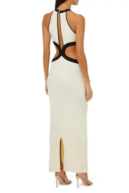 Auteur Bridgit Cut Out Dress Cream Size 8 photo 3