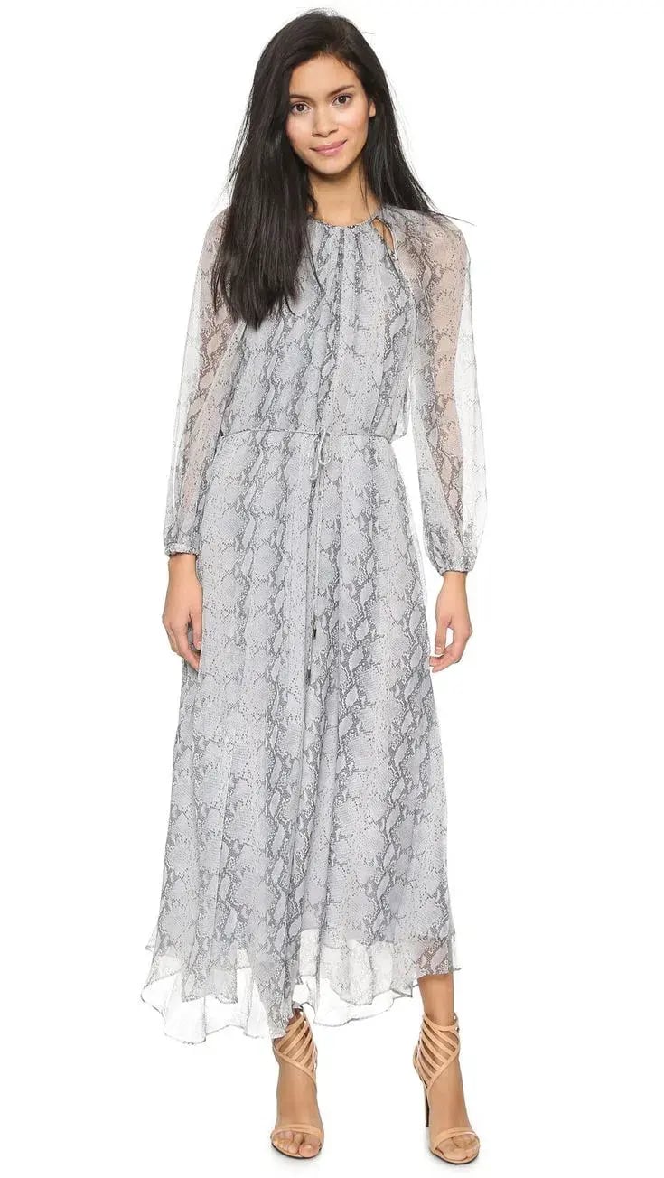 Zimmermann Silk Chiffon Dress Snake Print Size 8 photo 3