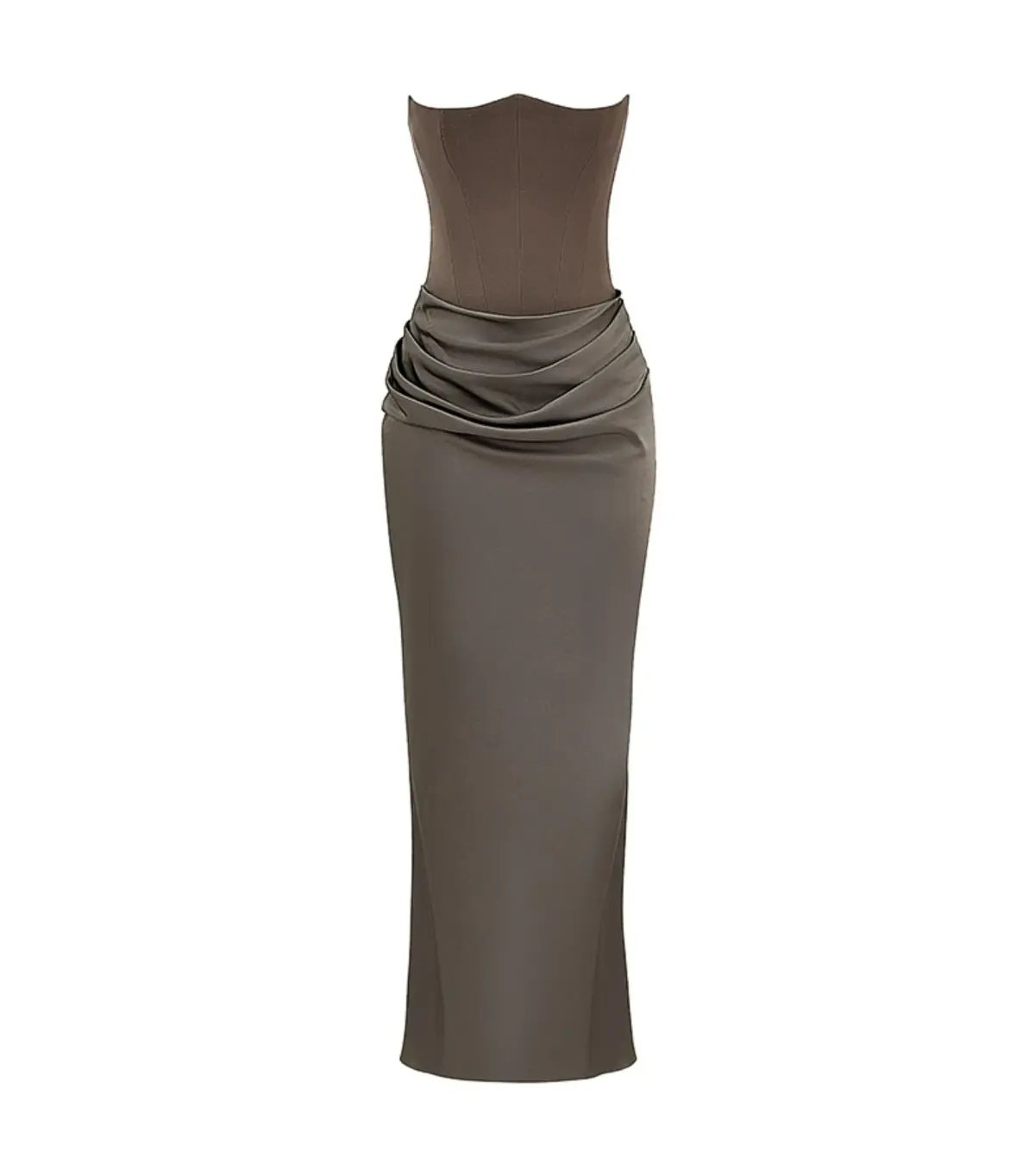 House Of CB Strapless Corset Maxi Dress Smoke Size AU 8 photo 6