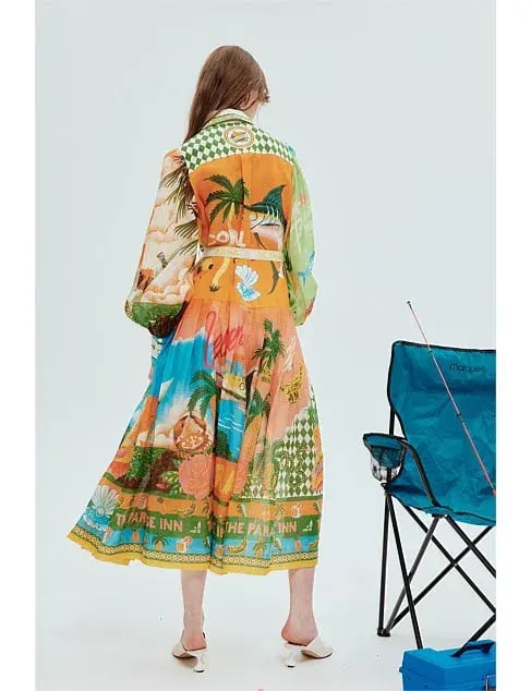 Alemais Paradiso Shirt Dress Multi Size 10 photo 3
