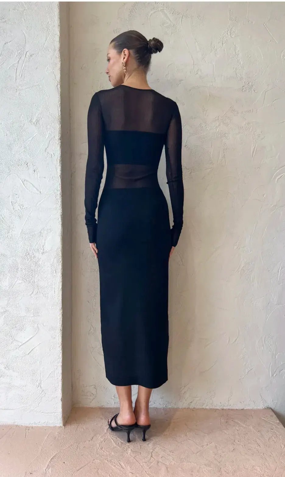 Sir the Label Impermanence Splice Maxi Dress Black Size 6 photo 4