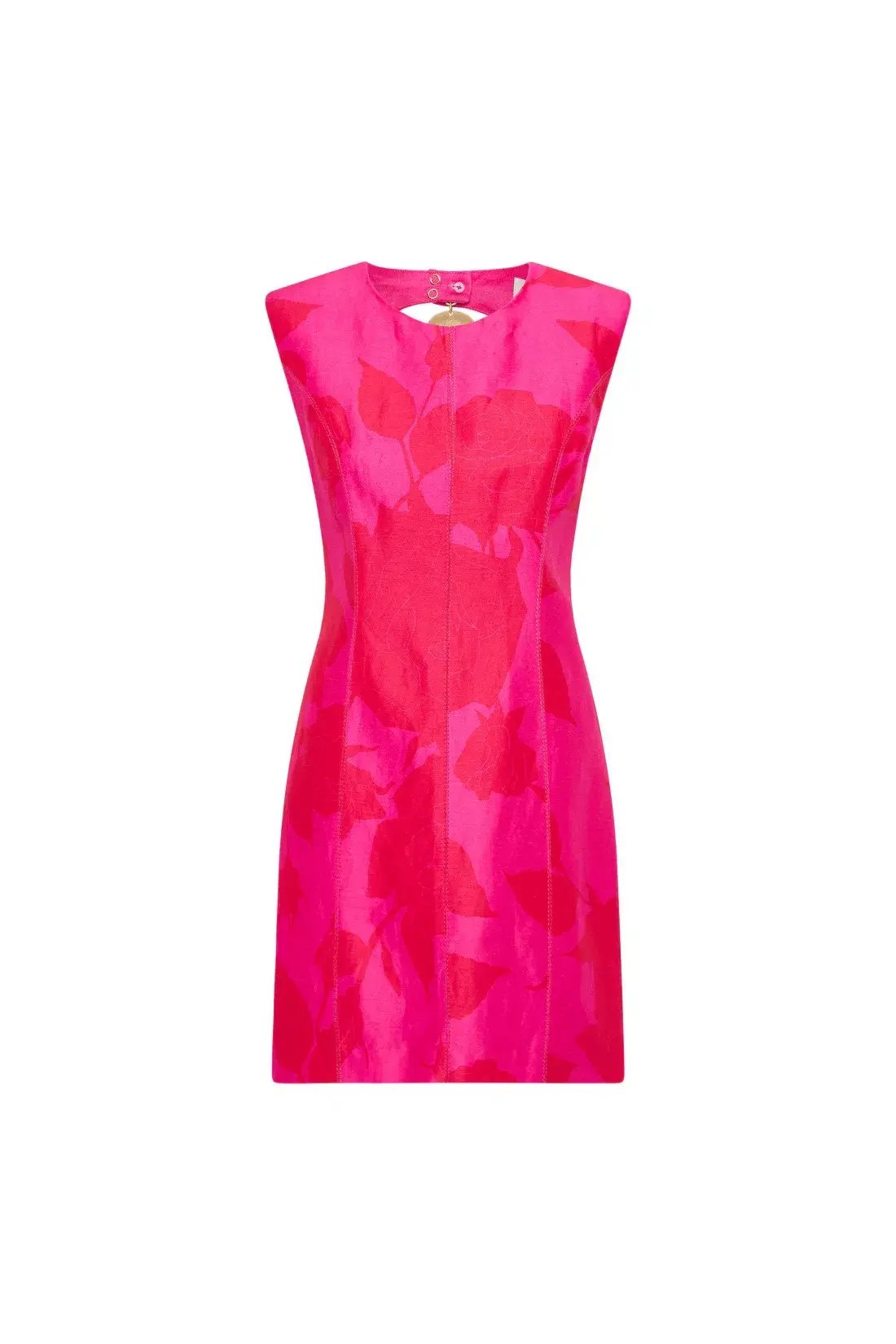 Aje Cove Pendant Mini Dress Pink Red Print Size 16 photo 3