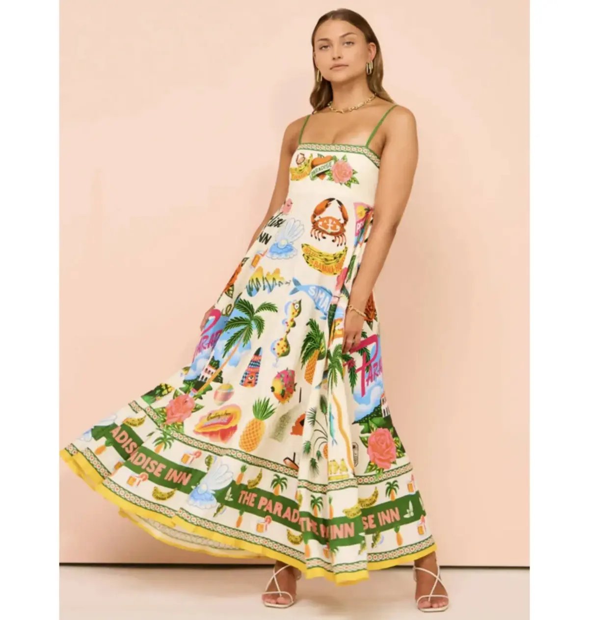 Alemais Paradiso Sundress in Print Size AU 8 photo 2