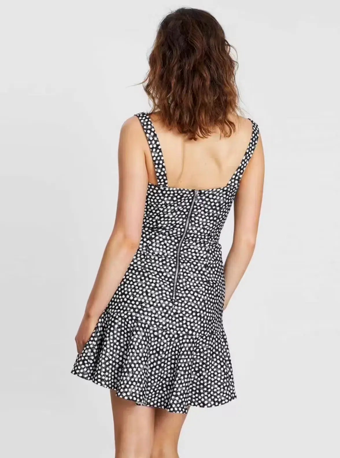 By Johnny Spotty Dotty Hem Mini Dress Print Size 10 photo 3