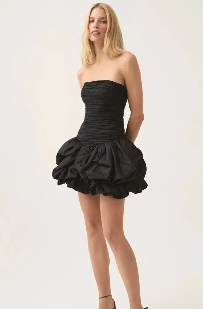 Violette Bubble Hem Mini Dress Black Size 8 photo 5