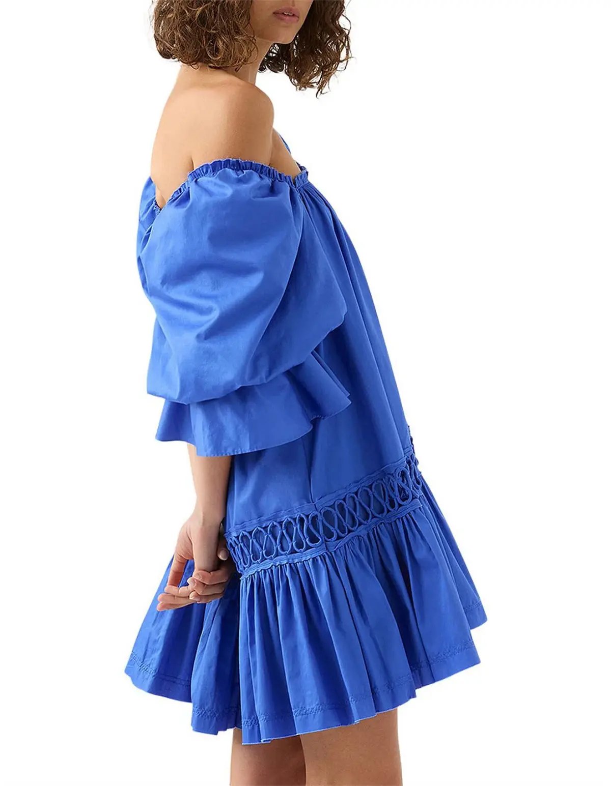 Aje Inspiration Mini Dress in Blue Size 10 photo 3