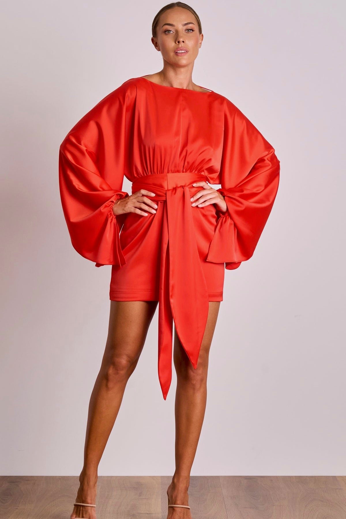 PASDUCHAS MILA DRAPE DRESS - POPPY photo 5