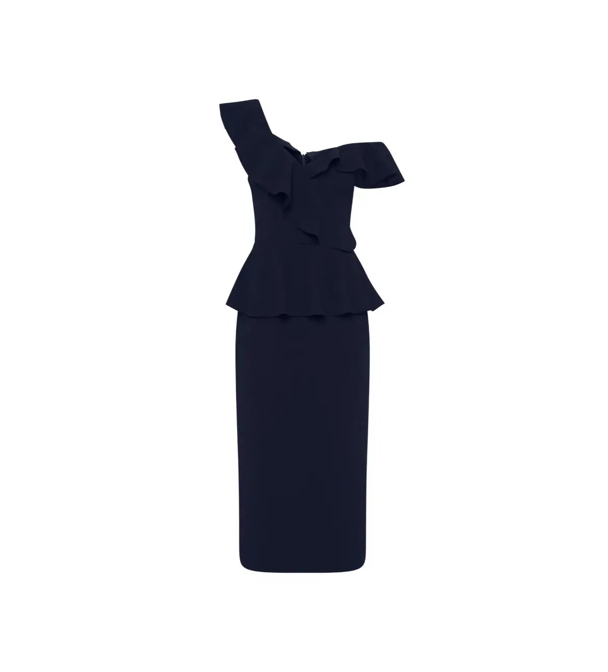 Rebecca Vallance Grace Frill Midi Dress Navy Size AU 10 photo 5