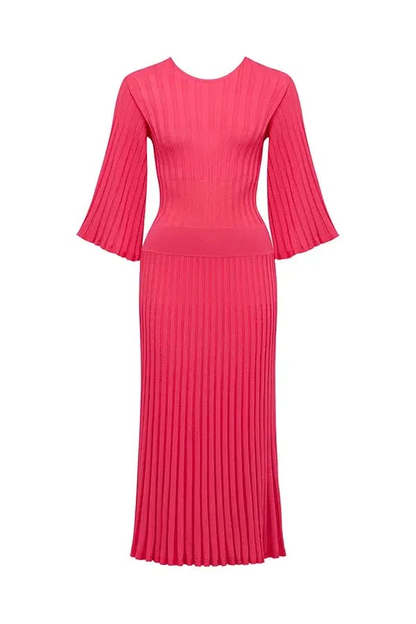 Perri Cutten Priscilla Knit Dress Pink Size 12 photo 3