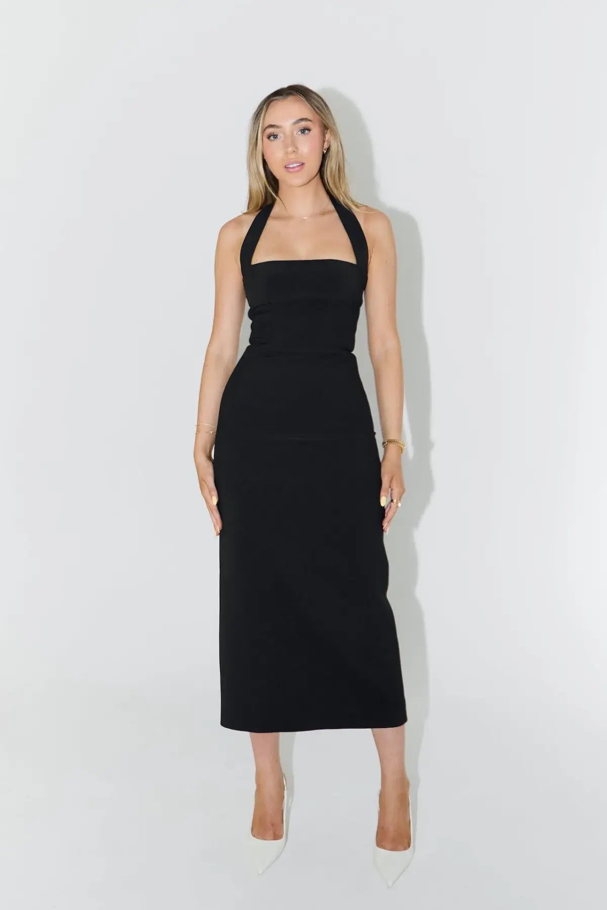 Odd Muse Ultimate Muse Halter Neck Midi Dress Navy Size 10 photo 2