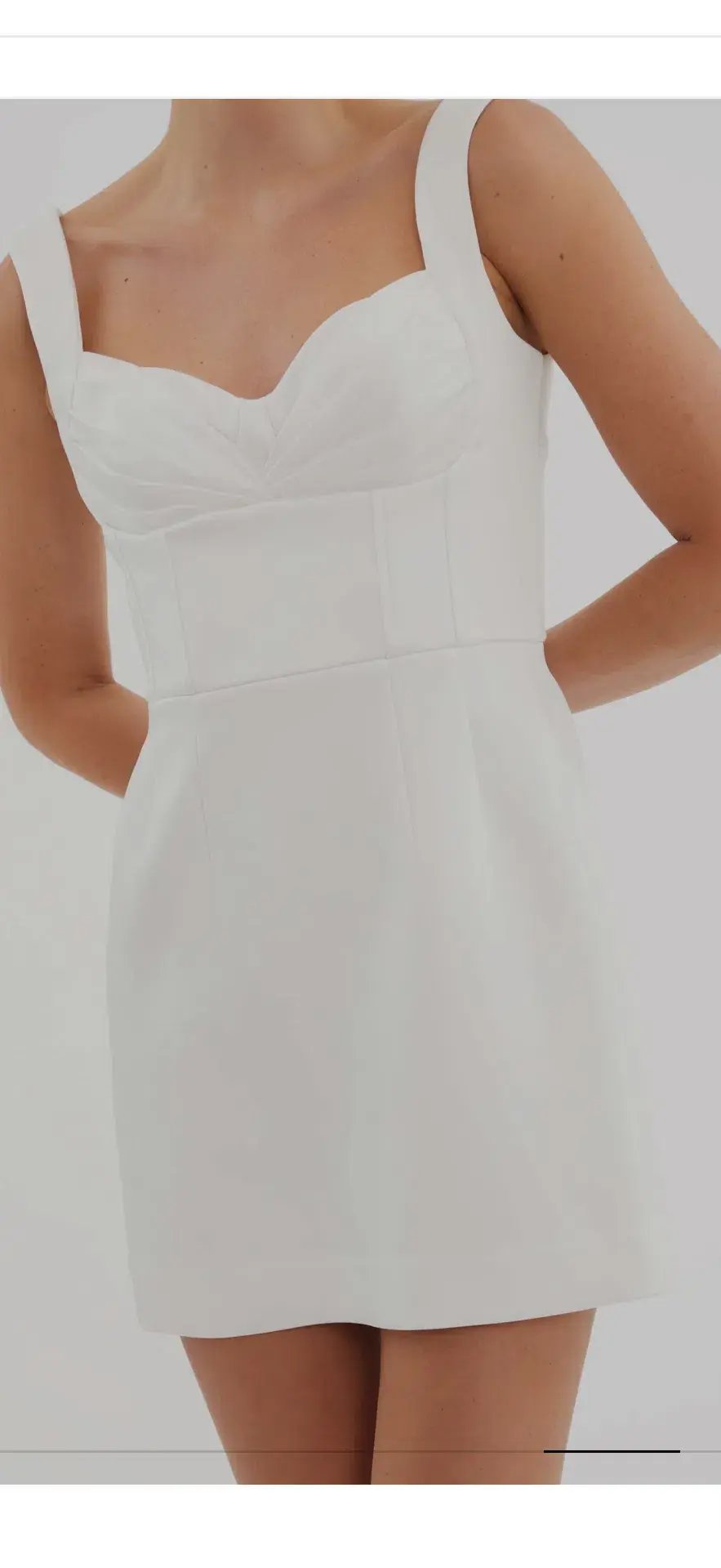 Rebecca Vallance Delaney Dress Mini - White - Size 12 photo 3