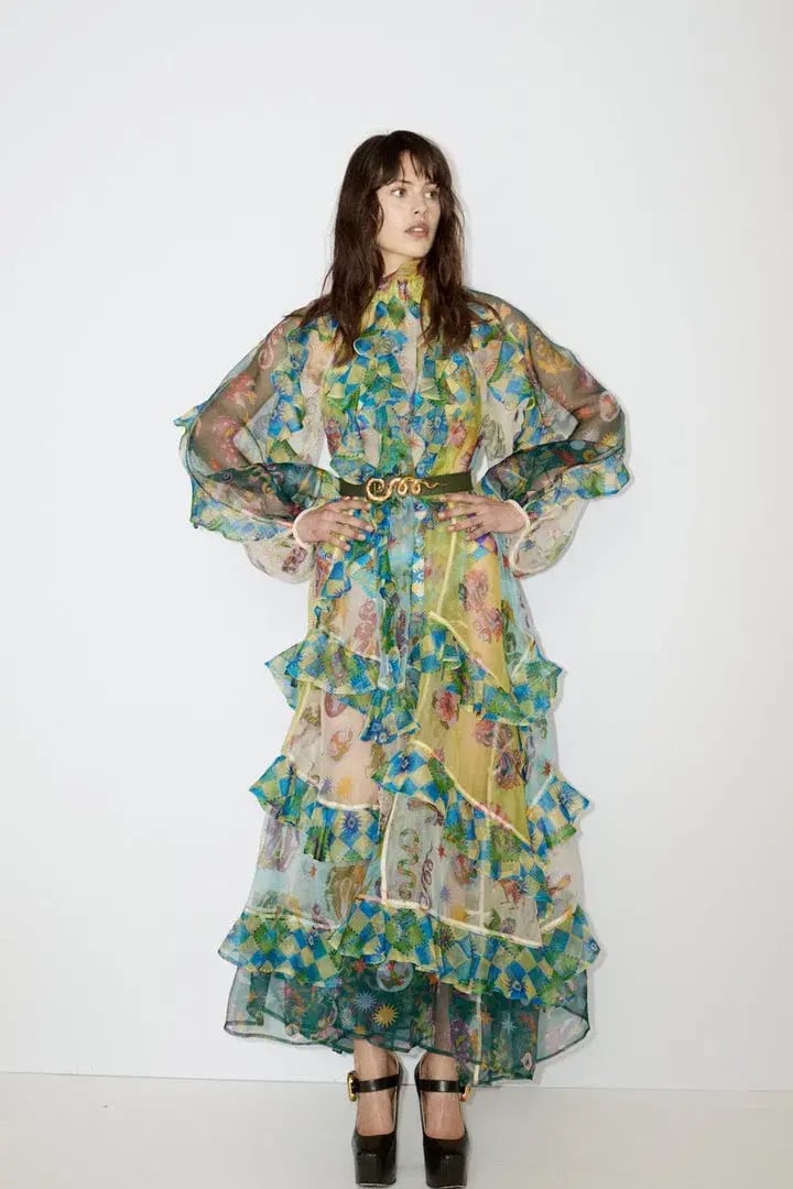 Alemais Guardian Ruffled Silk Organza Gown Size 10 Au photo 8